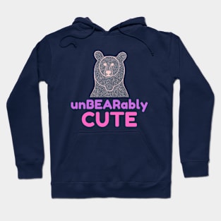 UnBEARably CUTE - pink and purple Hoodie